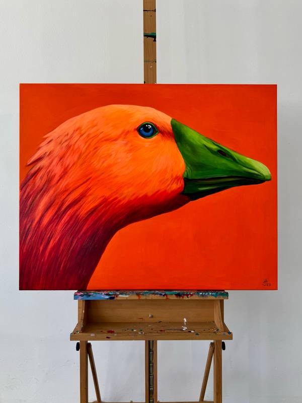 Fiery Flight Surrealistic Painting Ivanka Nechyporuk - Subjektiv.art