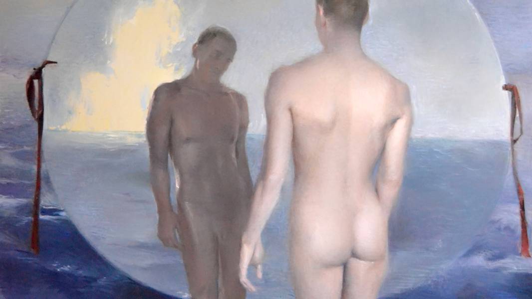 "The Image That Waited But No One Chose It (Canvas Version)", 2025 Surrealistic Painting Yuliia Holub - Subjektiv.art