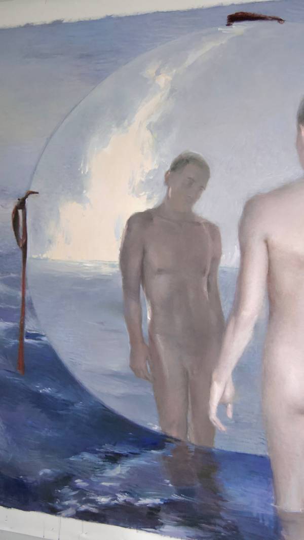 "The Image That Waited But No One Chose It (Canvas Version)", 2025 Surrealistic Painting Yuliia Holub - Subjektiv.art