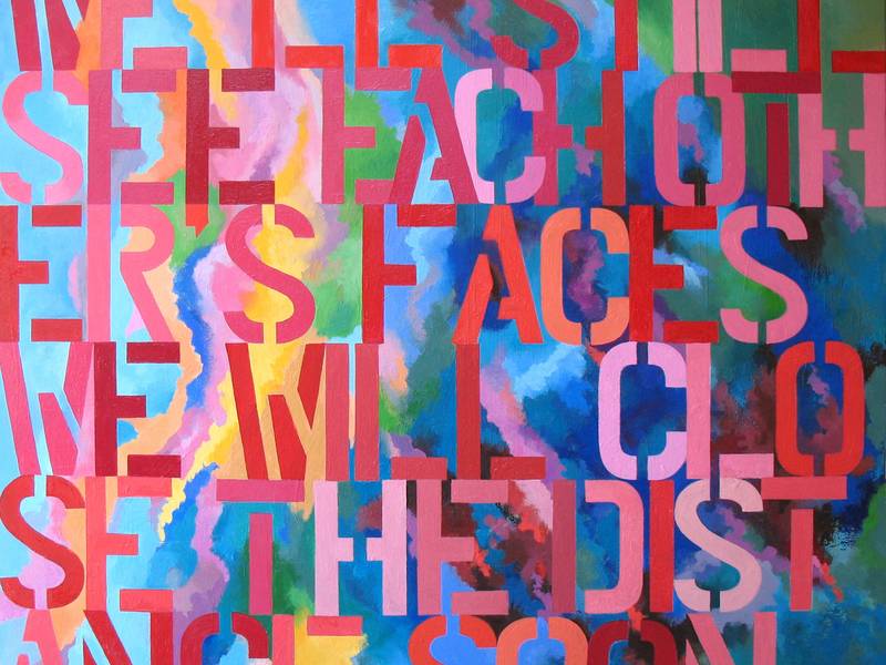Distance Graphic, illustrative and typographic Painting Lana Korolievskaia - Subjektiv.art