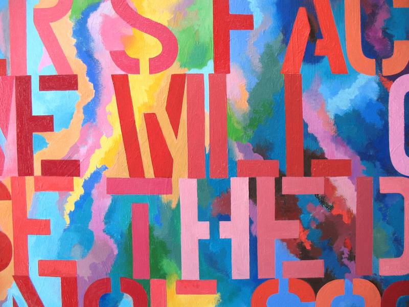 Distance Graphic, illustrative and typographic Painting Lana Korolievskaia - Subjektiv.art