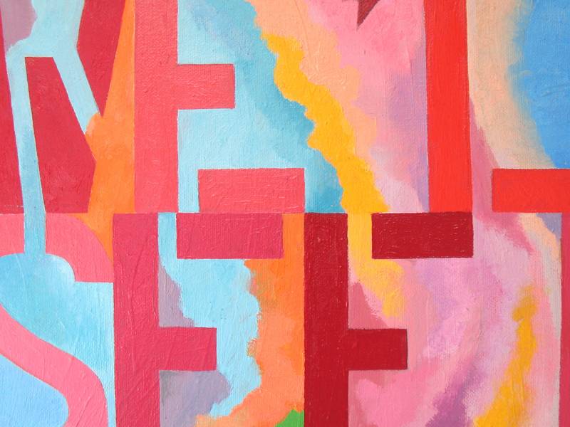 Distance Graphic, illustrative and typographic Painting Lana Korolievskaia - Subjektiv.art
